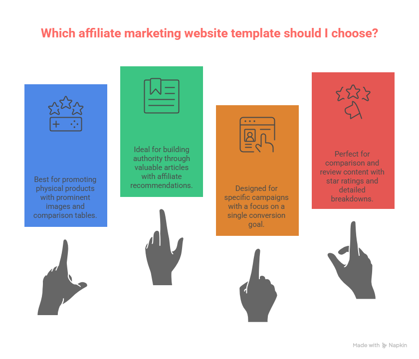 Which affiliate marketing website template should I choose?