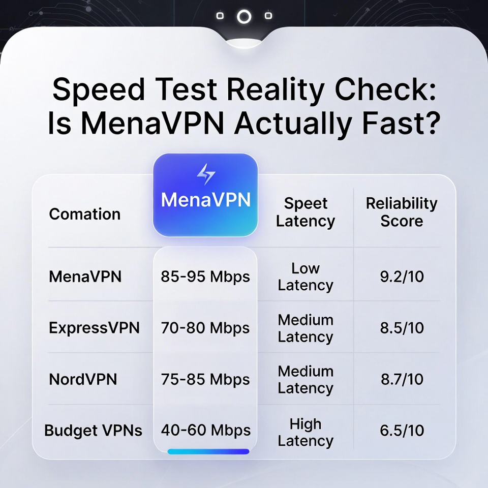 MenaVPN  speed comparison